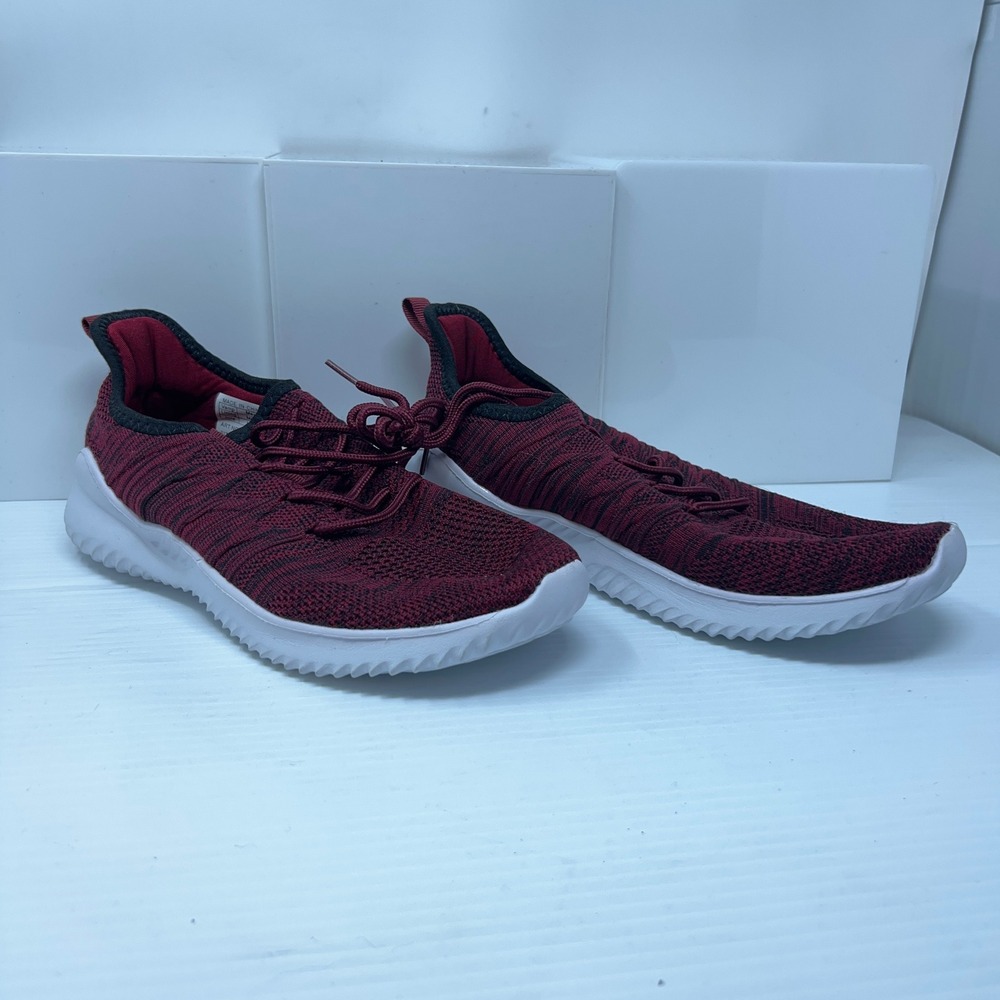 Unbranded Unisex EU 41 Burgundy Mesh Knit Lace Up Athletic Sneakers K1029 New